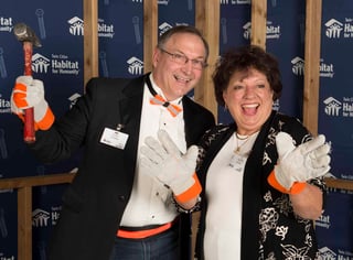 Lou and his wife, Kathy, at Hard Hat & Black Tie gala Lou and his wife, Kathy, at Hard Hat & Black Tie gala