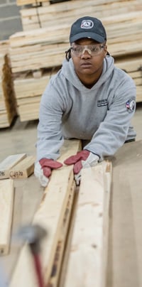An AmeriCorps Member working