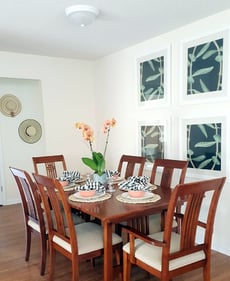 Furnished dining room for Habitat Open House