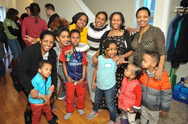 Kids at Adanech's home dedication