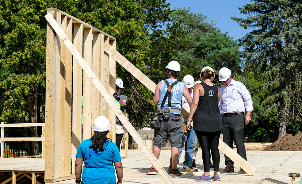 House that Beer Built Wall Raising