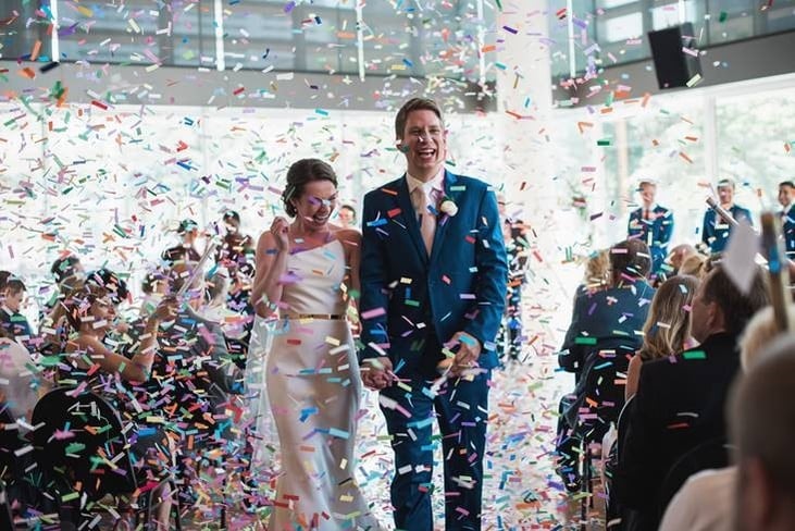 Kathleen and Kyle at their wedding.