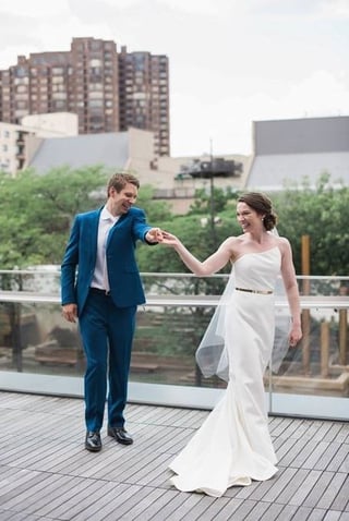 Kathleen and Kyle dancing at their wedding.