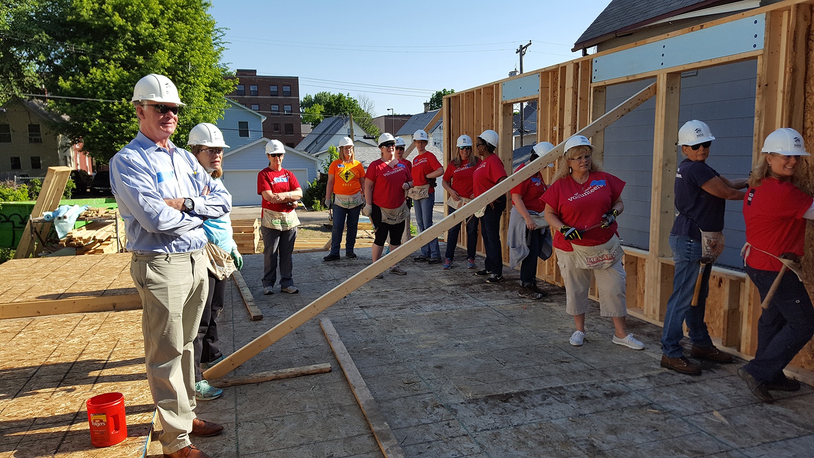 Chris at the Women Build kick off on his first day as CEO