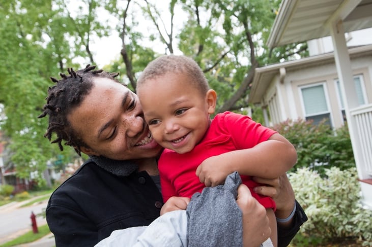 Happy Habitat kid and grandkid