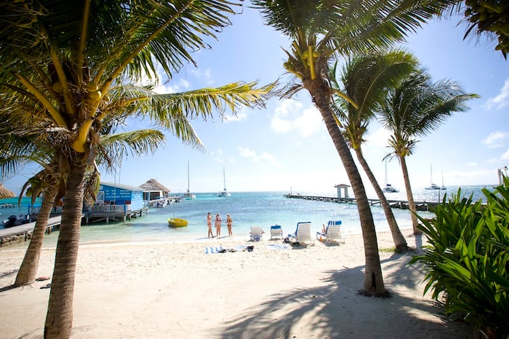 View from Blue Tang Inn in Belize