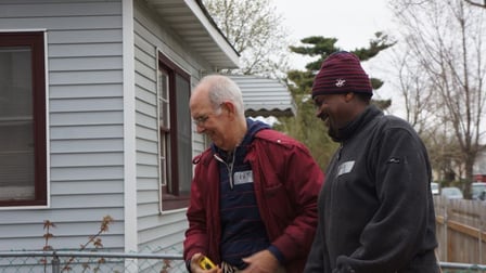 two people on a habitat site