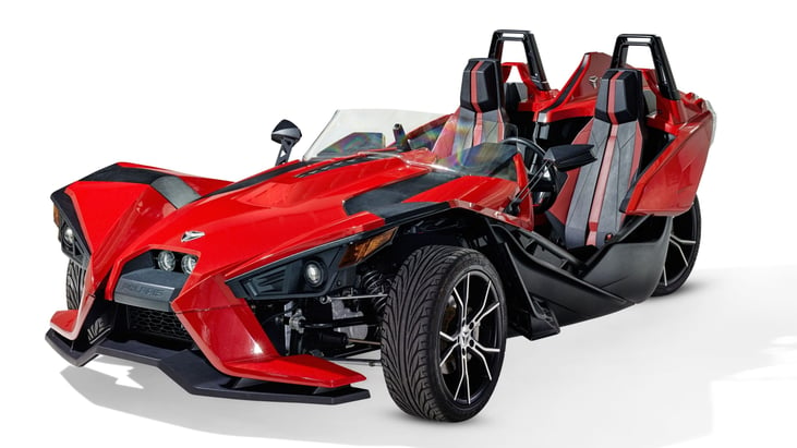 Polaris Slingshot open air roadster three-wheeled motorcycle