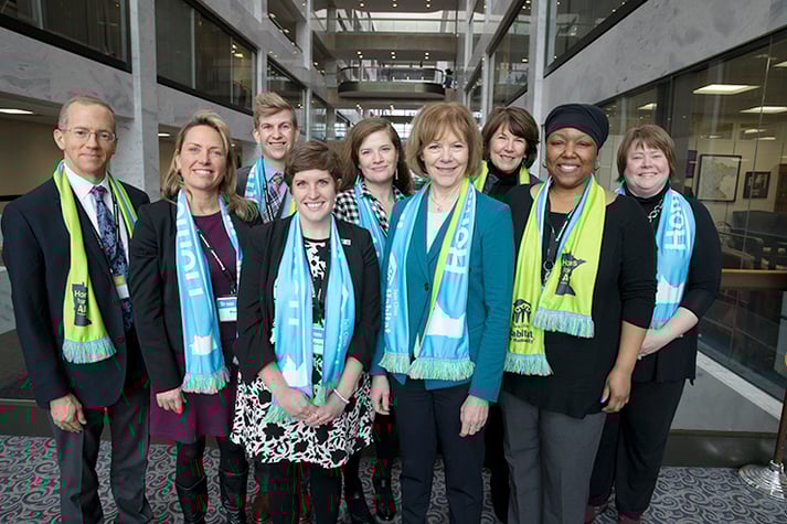 Senator Tina Smith and Minnesota advocates.