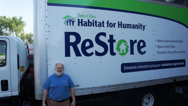 Don in front of the ReStore truck.