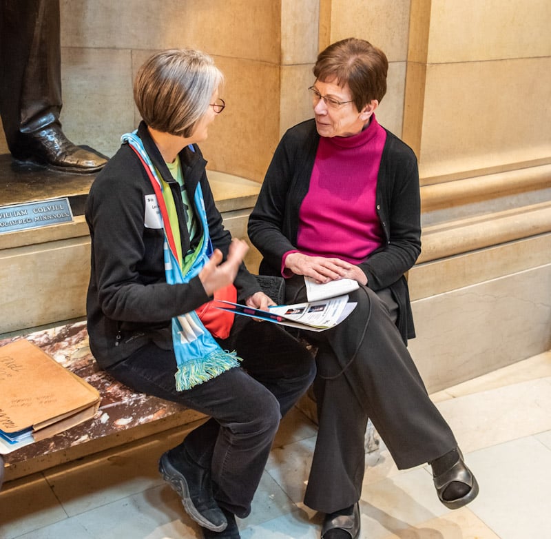 Rep. Hausman with advocate