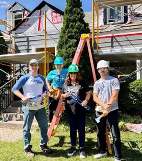 Catina with a group on site.