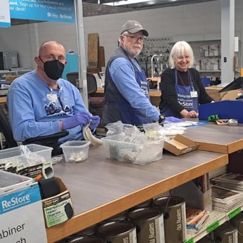 Julie volunteering at ReStore.