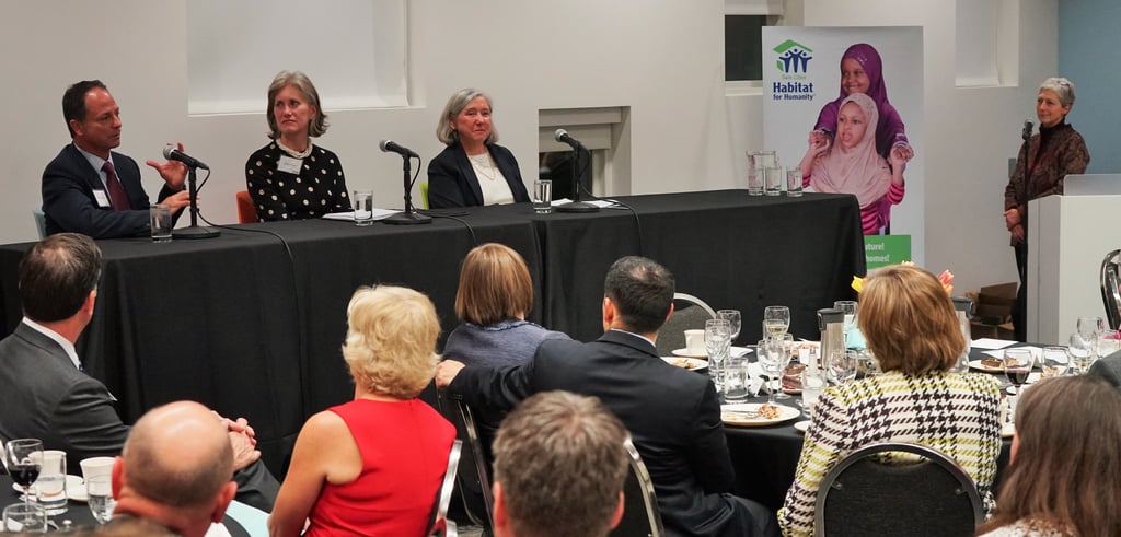 Power of Partnership panelists David Reiling, Jeanne Crain, Mary Tingerthal, Kate Wolford.