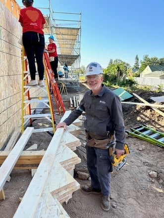 Randy smiling on site.