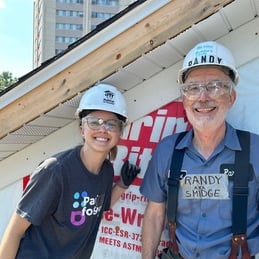 Randy and another volunteer on site.