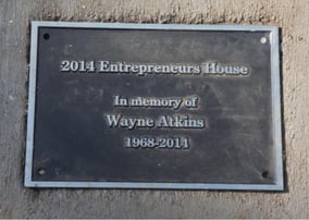Memorial plaque for Wayne Atkins