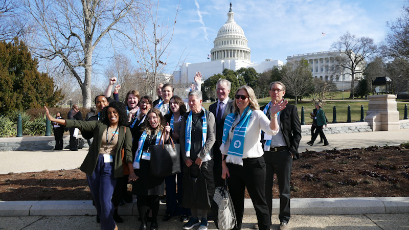 Twin Cities Habitat staff stand in front of the U.S. Capitol in Washington D.C.