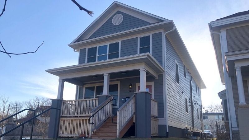 A triplex home, one of the few built in Minneapolis since the zoning code was updated.