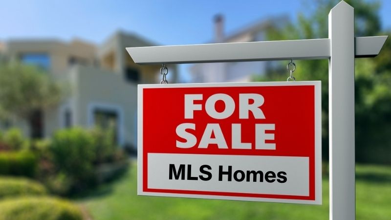 Red For Sale sign in front of a home.