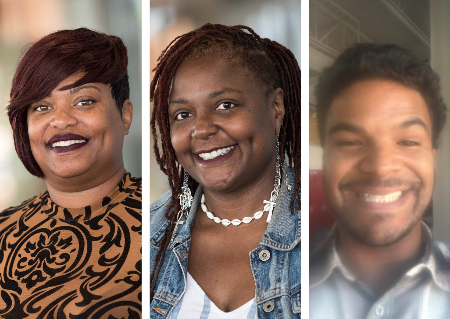 Headshots for Portia Jackson, Pearll Warren, and Preston Powless.