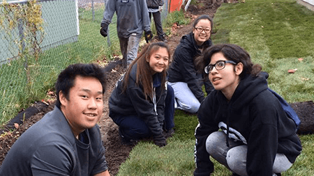 Youth gardening.