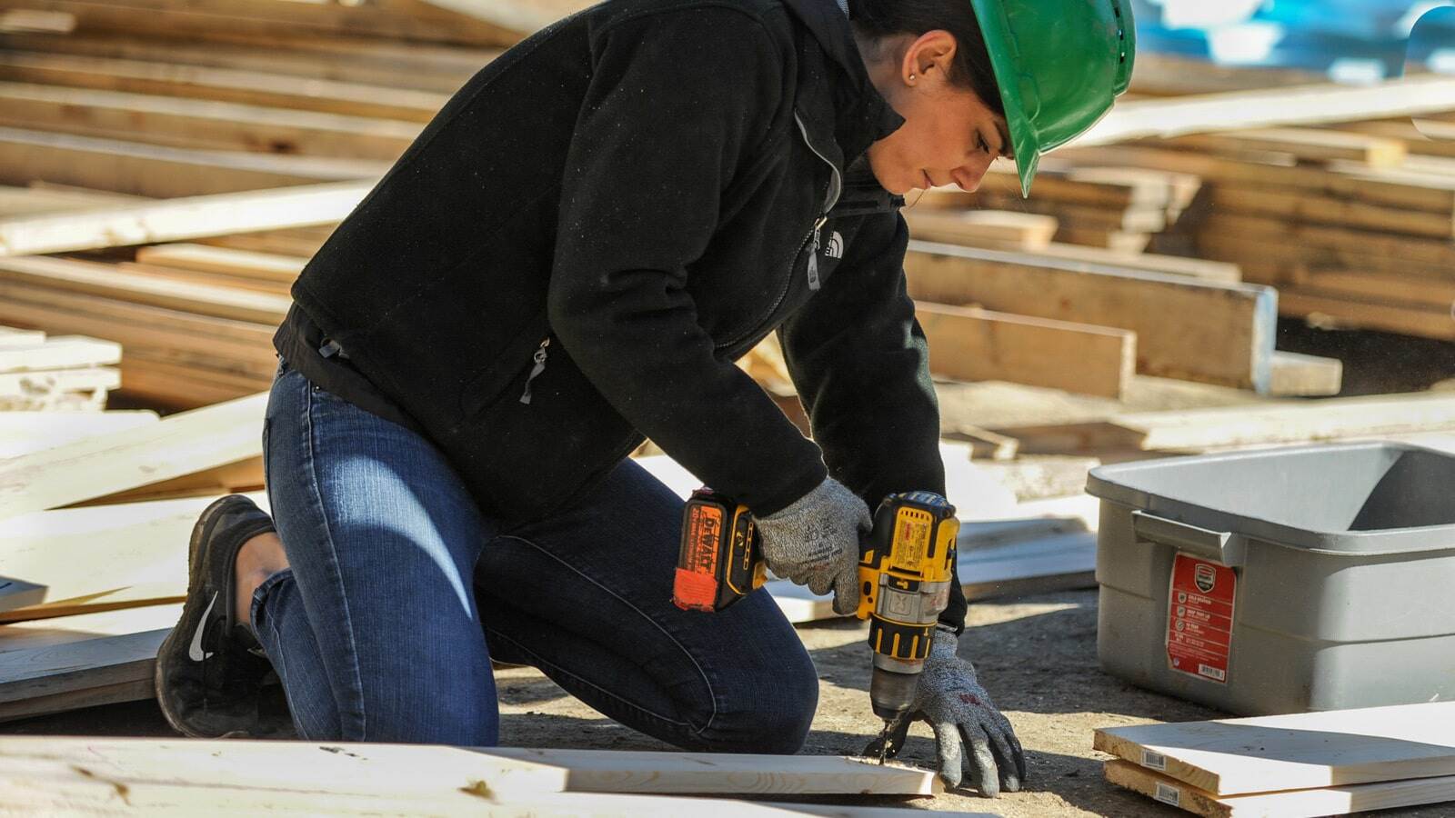 Volunteer serving with Women Build.