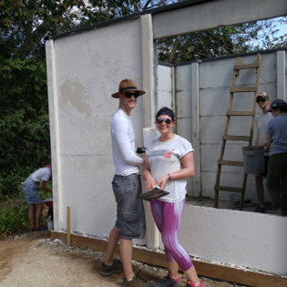 Nate and Rachel on the Costa Rica build site