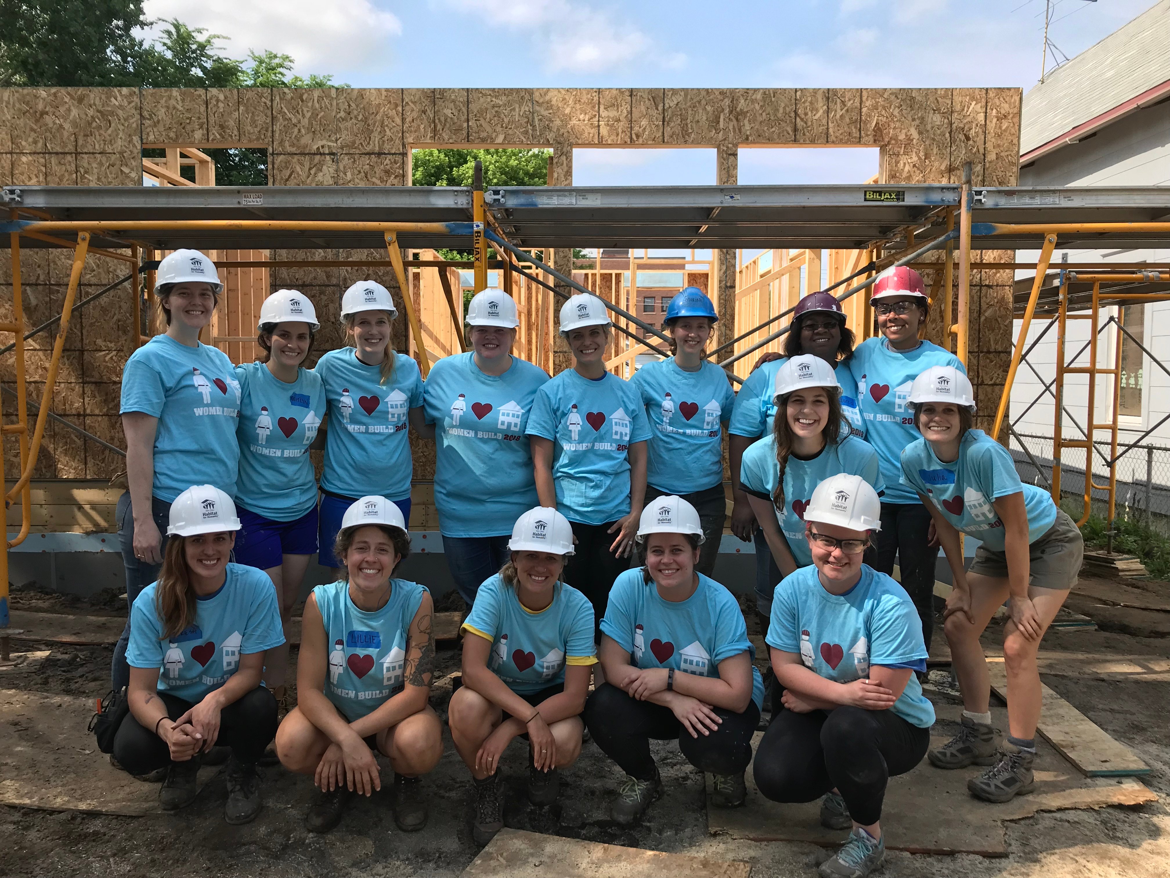 women build staff day group photo