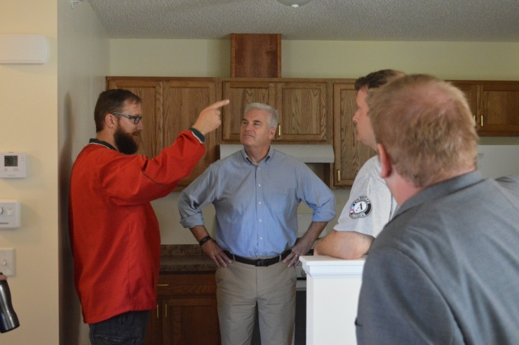 Representative Emmer with Homeowner Ron