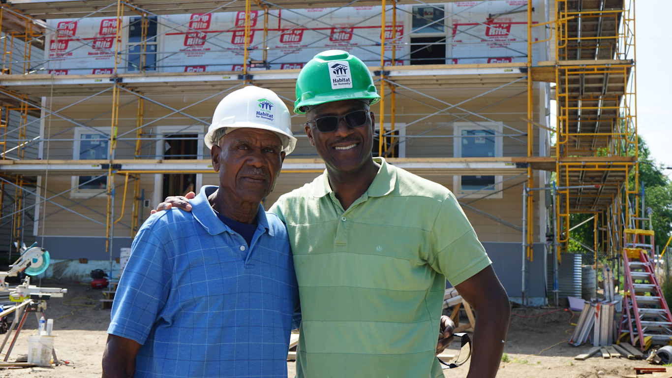 Garfield Bowen and his dad Eric