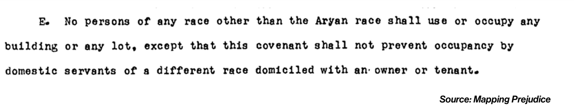 Racial covenant language from Mapping Prejudice