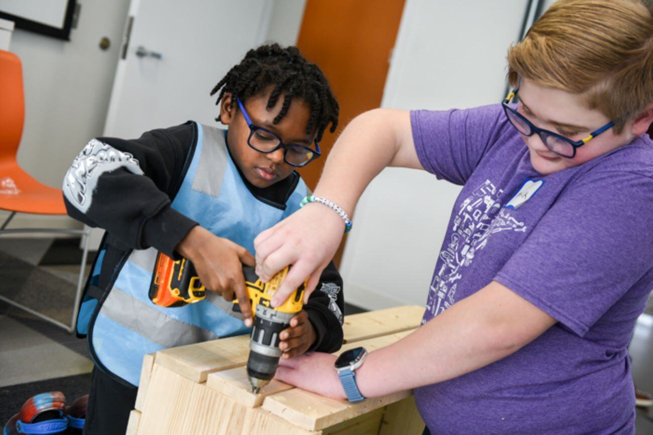 Kids at Family Volunteer Day.